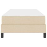 vidaXL Posteľ s pružinovým rámom Iný Krémová 100 x 200 cm látka – Obrázok 4