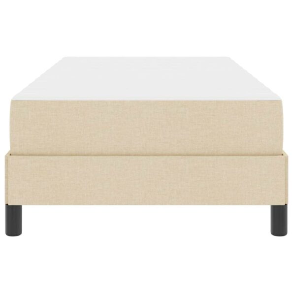 vidaXL Posteľ s pružinovým rámom Iný Krémová 100 x 200 cm látka – Obrázok 4