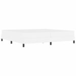 vidaXL Posteľ Iný Čistá biela 200 x 200 cm Umelá koža – Obrázok 11