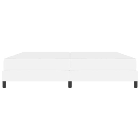 vidaXL Posteľ Iný Čistá biela 200 x 200 cm Umelá koža – Obrázok 4