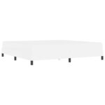 vidaXL Posteľ Iný Čistá biela 200 x 200 cm Umelá koža – Obrázok 6