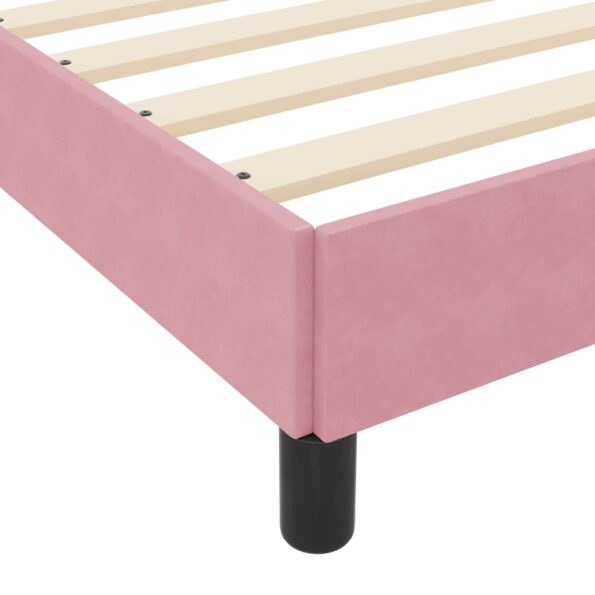 vidaXL Posteľ boxspring s matracom Ružová 80 x 200 cm Zamat – Obrázok 10