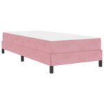 vidaXL Posteľ boxspring s matracom Ružová 80 x 200 cm Zamat – Obrázok 2