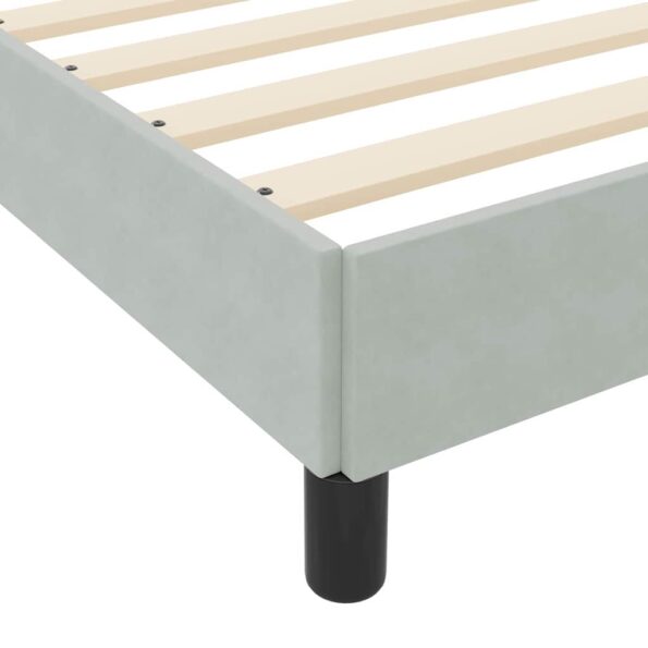 vidaXL Posteľ s pružinovým rámom Svetlosivá 90 x 190 cm látka – Obrázok 7