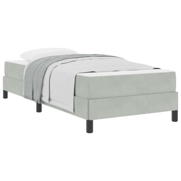 vidaXL Posteľ s pružinovým rámom Svetlosivá 90 x 190 cm látka – Obrázok 10
