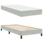 vidaXL Posteľ s pružinovým rámom Svetlosivá 90 x 190 cm látka – Obrázok 12