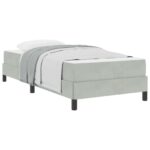 vidaXL Posteľ s pružinovým rámom Svetlosivá 90 x 200 cm látka – Obrázok 10