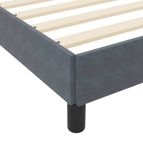 vidaXL Posteľ s pružinovým rámom Tmavo šedá 90 x 200 cm látka – Obrázok 7