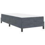 vidaXL Posteľ s pružinovým rámom Tmavo šedá 90 x 200 cm látka – Obrázok 6