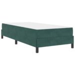 vidaXL Posteľ boxspring s matracom Tmavozelená 90 x 200 cm Zamat – Obrázok 11