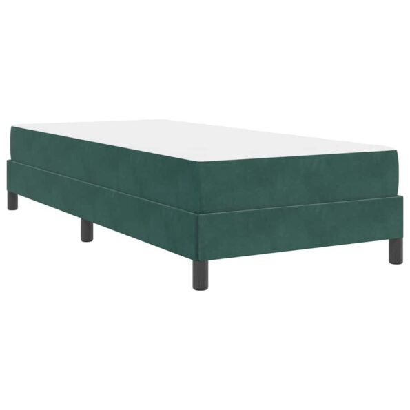 vidaXL Posteľ boxspring s matracom Tmavozelená 90 x 200 cm Zamat – Obrázok 6