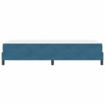 vidaXL Posteľ s pružinovým rámom Tmavomodrá 100 x 200 cm látka – Obrázok 5