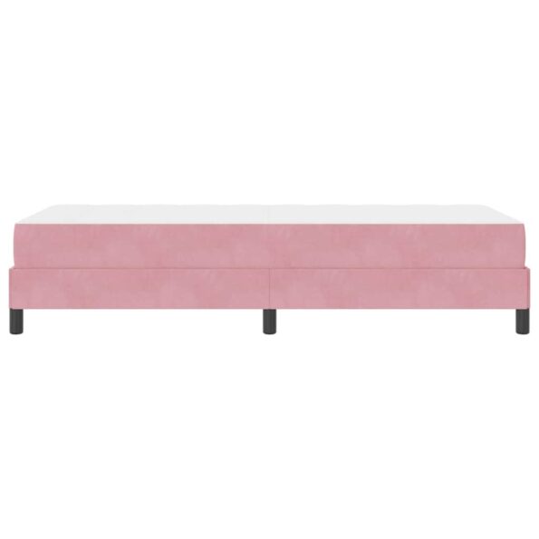 vidaXL Posteľ boxspring s matracom Ružová 100 x 200 cm Zamat – Obrázok 5