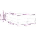 vidaXL Posteľ s pružinovým rámom Tmavo šedá 120 x 190 cm látka – Obrázok 10