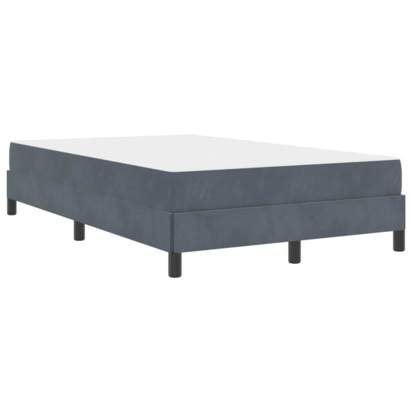 vidaXL Posteľ s pružinovým rámom Tmavo šedá 120 x 190 cm látka – Obrázok 2