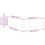 vidaXL Posteľ s pružinovým rámom Tmavo šedá 120 x 200 cm látka – Obrázok 13