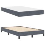 vidaXL Posteľ s pružinovým rámom Tmavo šedá 120 x 200 cm látka – Obrázok 6
