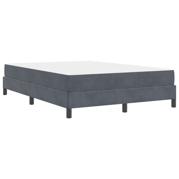vidaXL Posteľ s pružinovým rámom Tmavo šedá 140 x 200 cm látka – Obrázok 6