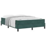 vidaXL Posteľ boxspring s matracom Tmavozelená 140 x 200 cm Zamat – Obrázok 10