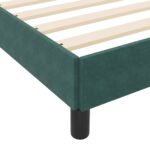 vidaXL Posteľ boxspring s matracom Tmavozelená 160 x 200 cm Zamat – Obrázok 7