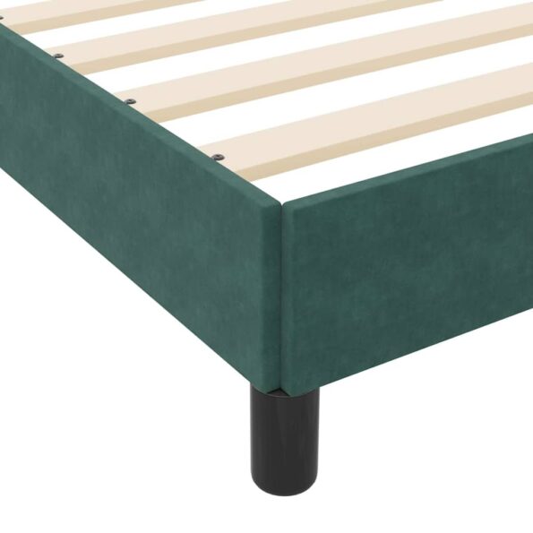 vidaXL Posteľ boxspring s matracom Tmavozelená 160 x 200 cm Zamat – Obrázok 7