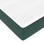 vidaXL Posteľ boxspring s matracom Tmavozelená 160 x 200 cm Zamat – Obrázok 8