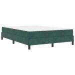 vidaXL Posteľ boxspring s matracom Tmavozelená 160 x 200 cm Zamat – Obrázok 11