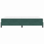 vidaXL Posteľ boxspring s matracom Tmavozelená 160 x 200 cm Zamat – Obrázok 5