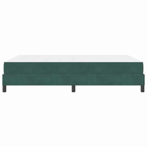vidaXL Posteľ boxspring s matracom Tmavozelená 160 x 200 cm Zamat – Obrázok 5