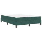 vidaXL Posteľ boxspring s matracom Tmavozelená 160 x 200 cm Zamat – Obrázok 6