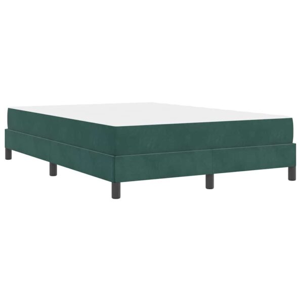 vidaXL Posteľ boxspring s matracom Tmavozelená 160 x 200 cm Zamat – Obrázok 6