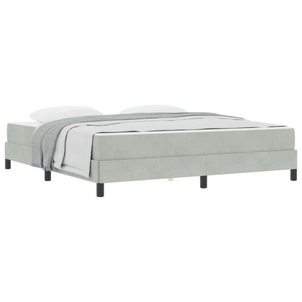 vidaXL Posteľ boxspring s matracom Svetlosivá 180 x 200 cm Zamat – Obrázok 10