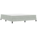 vidaXL Posteľ boxspring s matracom Svetlosivá 180 x 200 cm Zamat – Obrázok 11