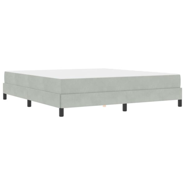 vidaXL Posteľ boxspring s matracom Svetlosivá 180 x 200 cm Zamat – Obrázok 11