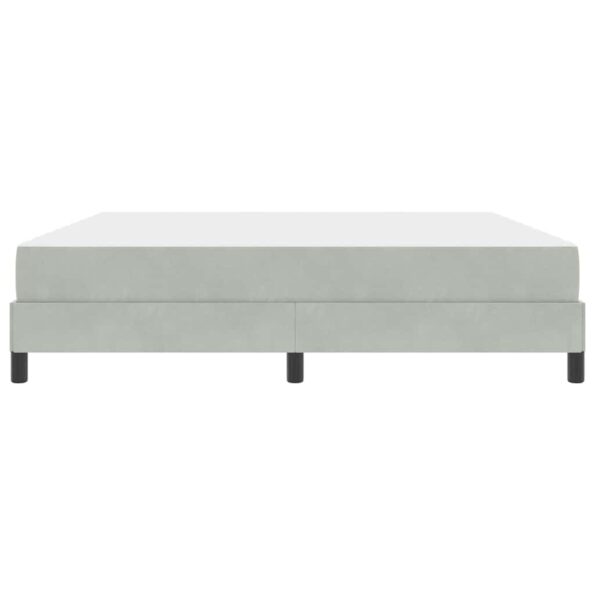 vidaXL Posteľ boxspring s matracom Svetlosivá 180 x 200 cm Zamat – Obrázok 4