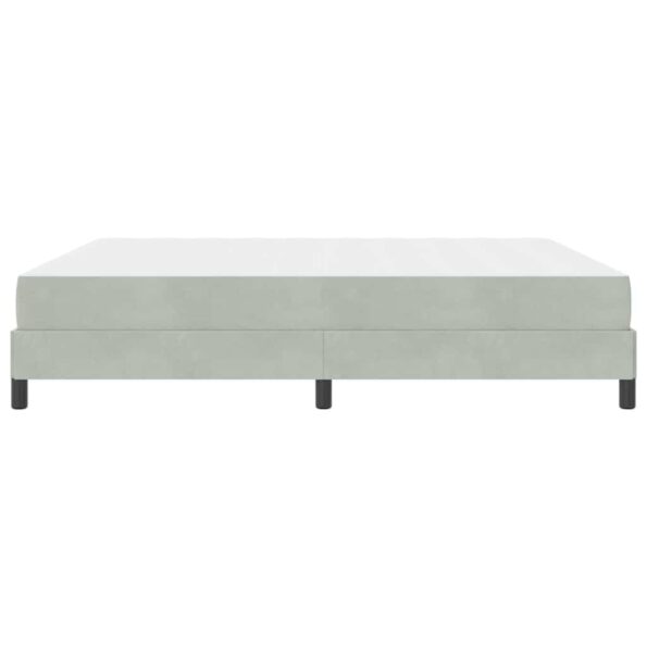 vidaXL Posteľ boxspring s matracom Svetlosivá 180 x 200 cm Zamat – Obrázok 5