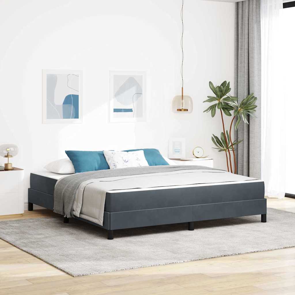 3398708_1.jpg vidaXL Posteľ s pružinovým rámom Tmavo šedá 180 x 200 cm látka – Obrázok 1