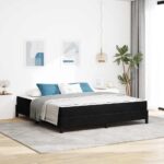 vidaXL Posteľ boxspring s matracom Čierna 180 x 200 cm Zamat