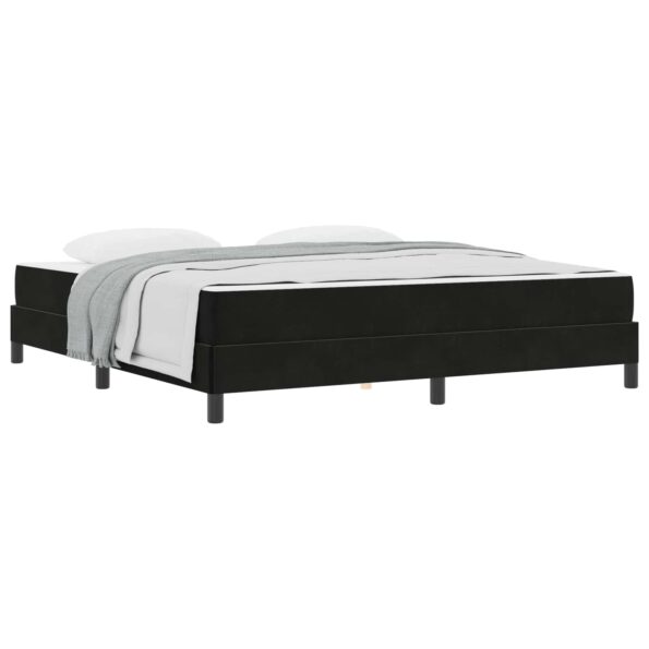 vidaXL Posteľ boxspring s matracom Čierna 180 x 200 cm Zamat – Obrázok 10