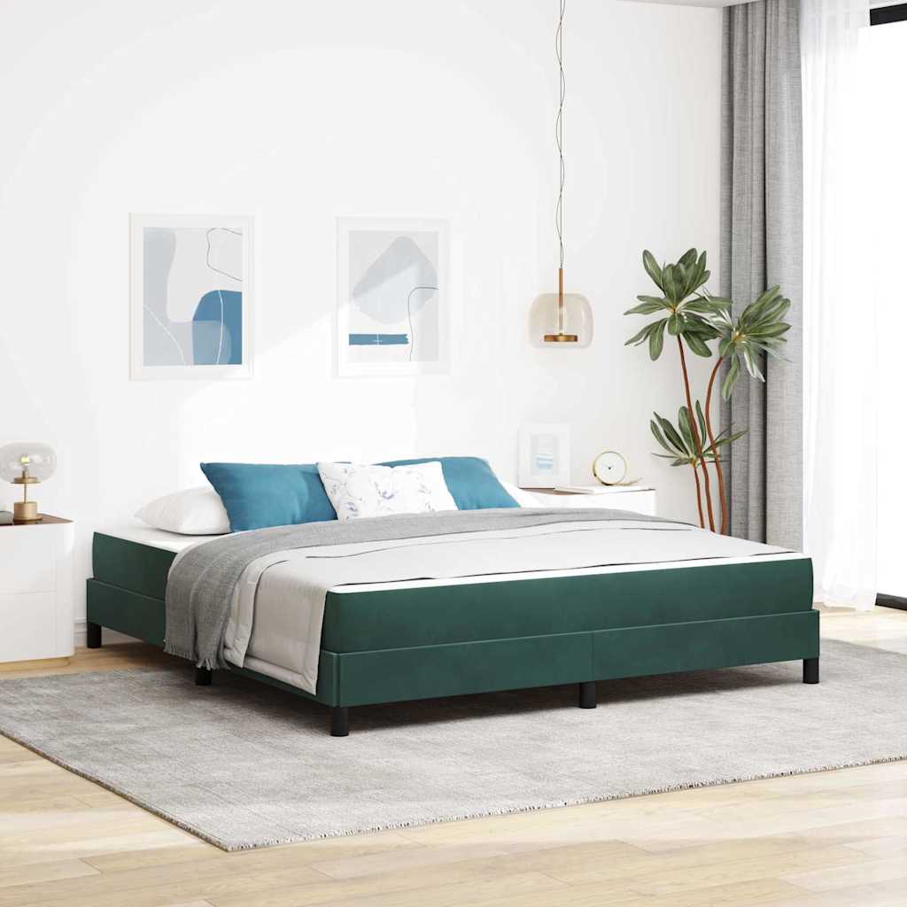3398710_1.jpg vidaXL Posteľ s pružinovým rámom Tmavozelená 180 x 200 cm látka – Obrázok 1