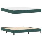 vidaXL Posteľ s pružinovým rámom Tmavozelená 180 x 200 cm látka – Obrázok 12