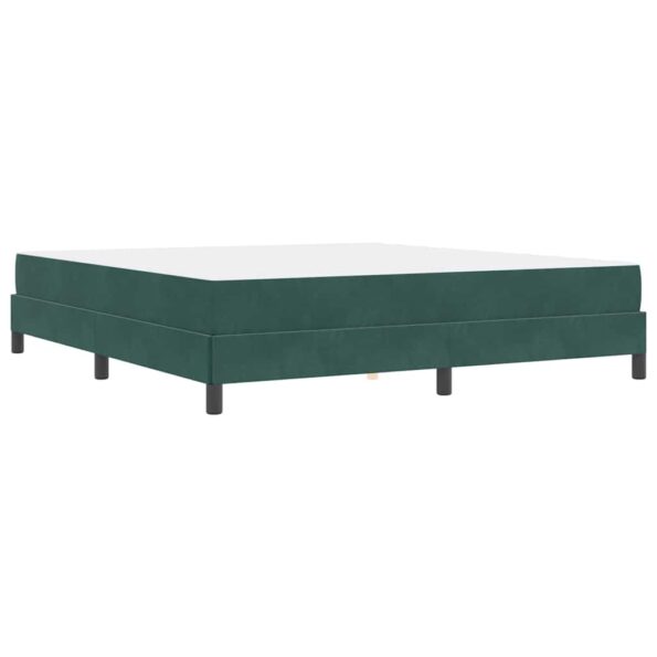 vidaXL Posteľ s pružinovým rámom Tmavozelená 180 x 200 cm látka – Obrázok 6
