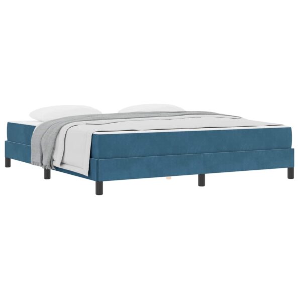 vidaXL Posteľ boxspring s matracom Tmavomodrá 180 x 200 cm Zamat – Obrázok 10