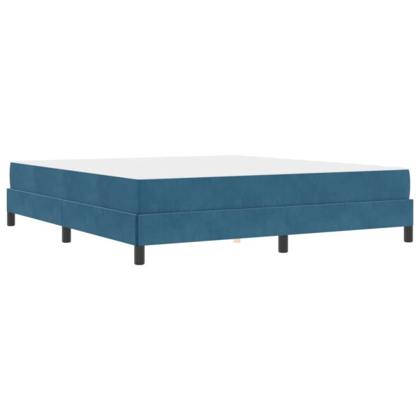 vidaXL Posteľ boxspring s matracom Tmavomodrá 180 x 200 cm Zamat – Obrázok 11