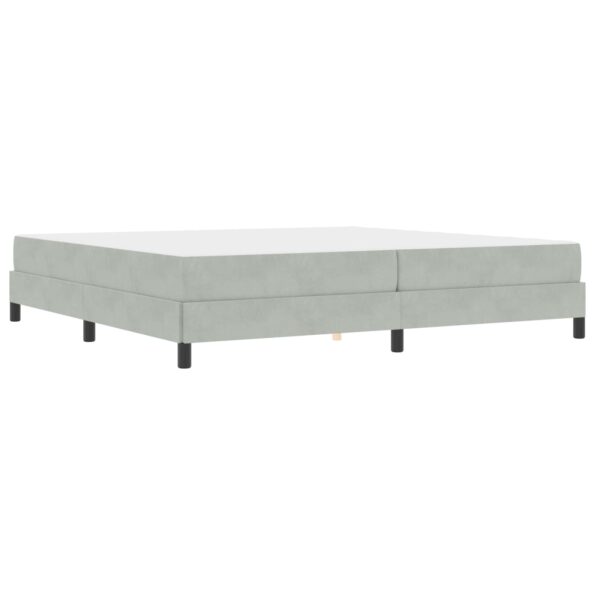 vidaXL Posteľ boxspring s matracom Svetlosivá 200 x 200 cm Zamat – Obrázok 11