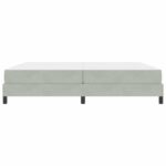 vidaXL Posteľ boxspring s matracom Svetlosivá 200 x 200 cm Zamat – Obrázok 4