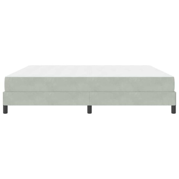 vidaXL Posteľ boxspring s matracom Svetlosivá 200 x 200 cm Zamat – Obrázok 5