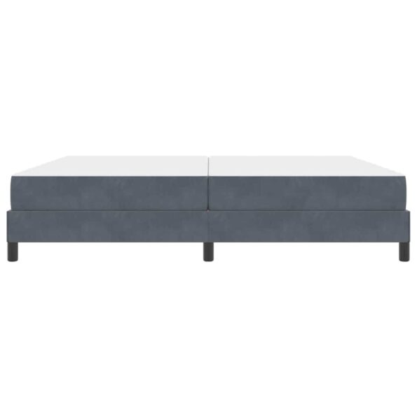 vidaXL Posteľ s pružinovým rámom Tmavo šedá 200 x 200 cm látka – Obrázok 4