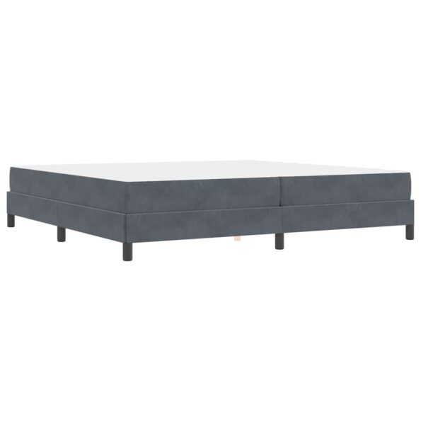 vidaXL Posteľ s pružinovým rámom Tmavo šedá 200 x 200 cm látka – Obrázok 6