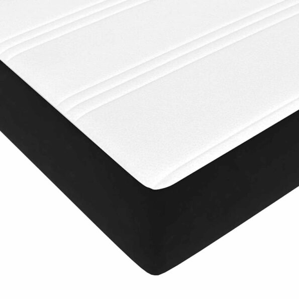 vidaXL Posteľ boxspring s matracom Čierna 200 x 200 cm Zamat – Obrázok 8